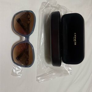 Coach Blue Denim Sunglasses with Brown Lenses